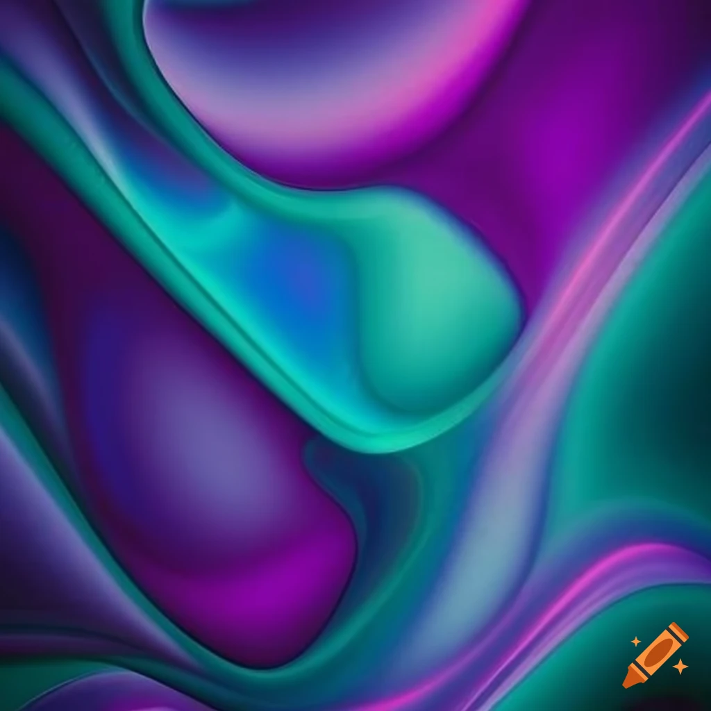 abstract teal and purple artwork