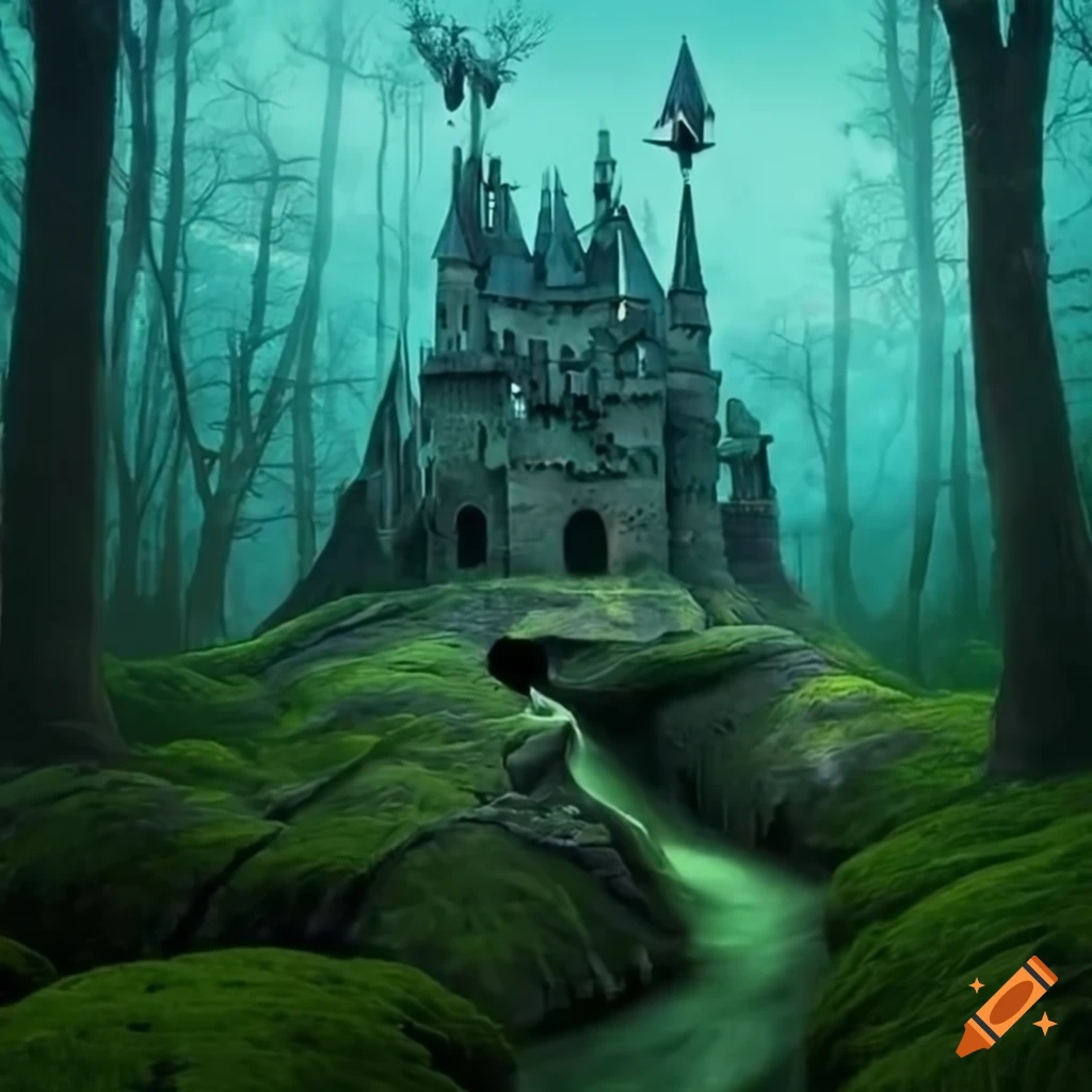 Surrealism Castle In An Enchanting Forest On Craiyon