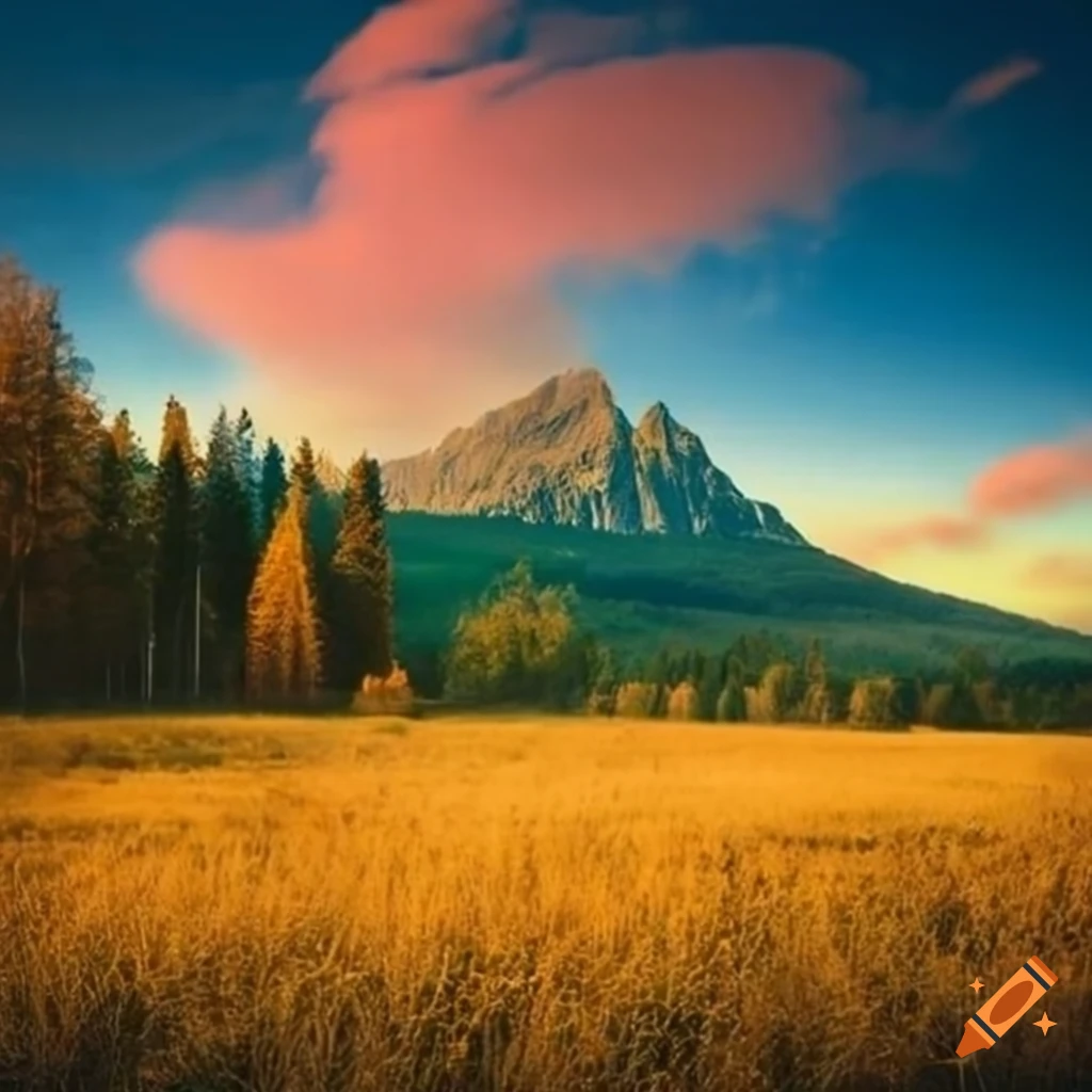 vintage photo of a beautiful landscape