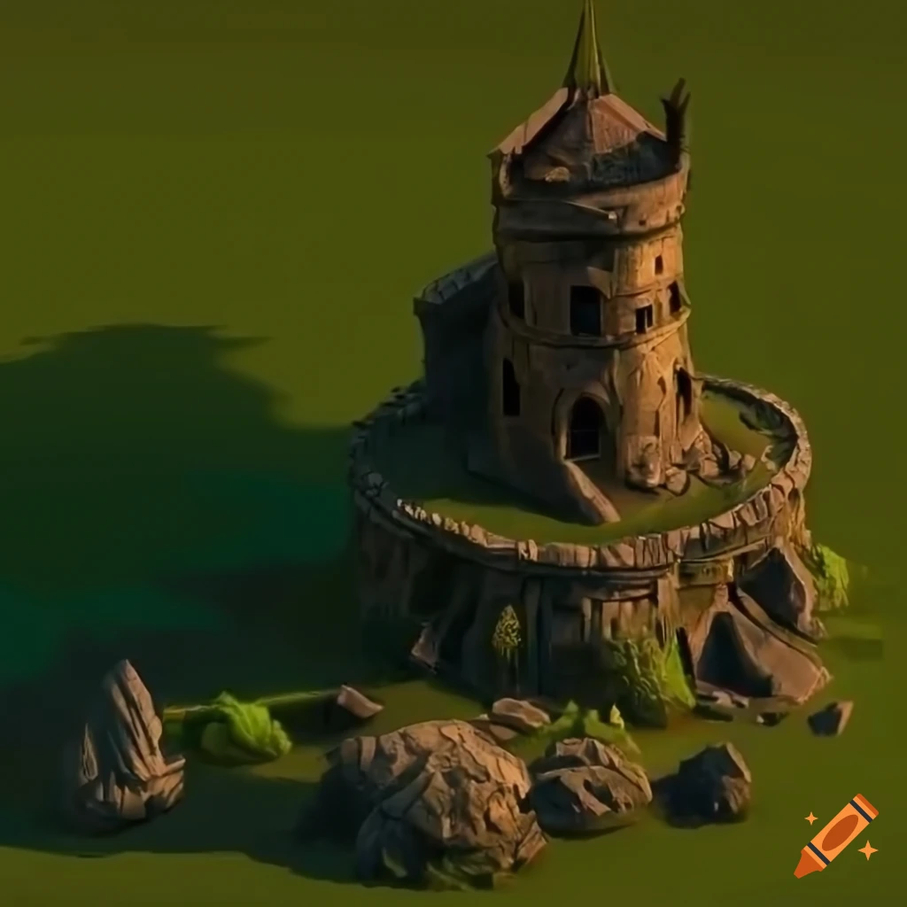 Medieval tower in a fantasy rpg game