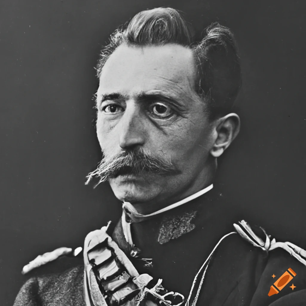 Portrait of ivan cankar as a world war 1 general on craiyon