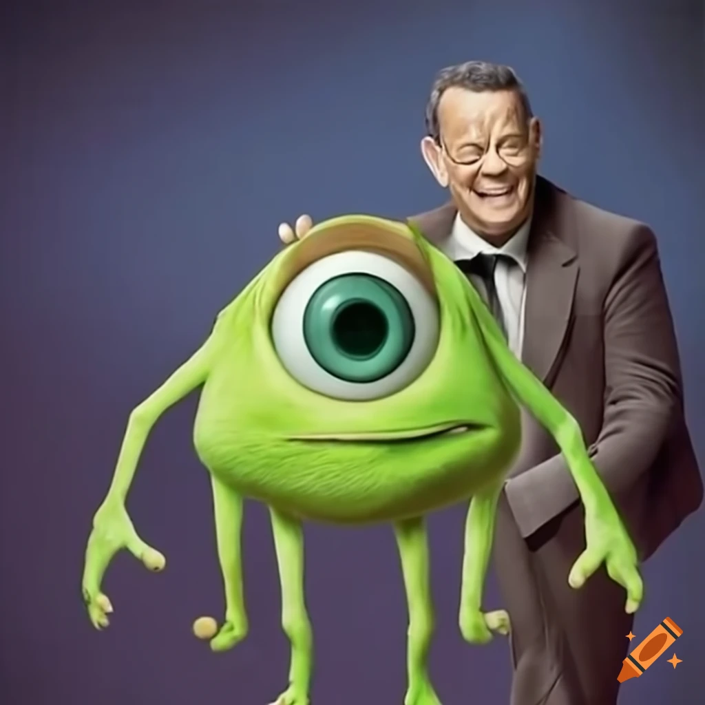 Tom hanks with mike wazowski on Craiyon