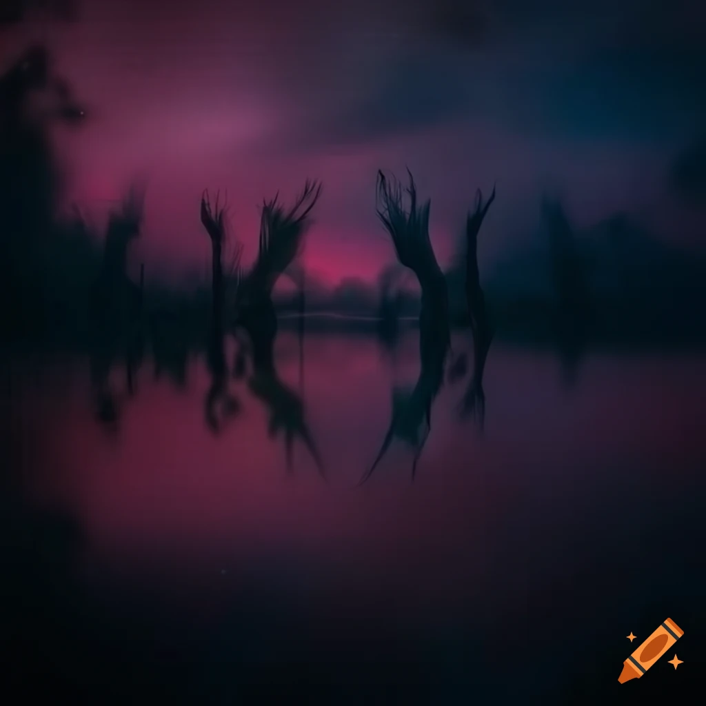 horror-themed flamingo artwork
