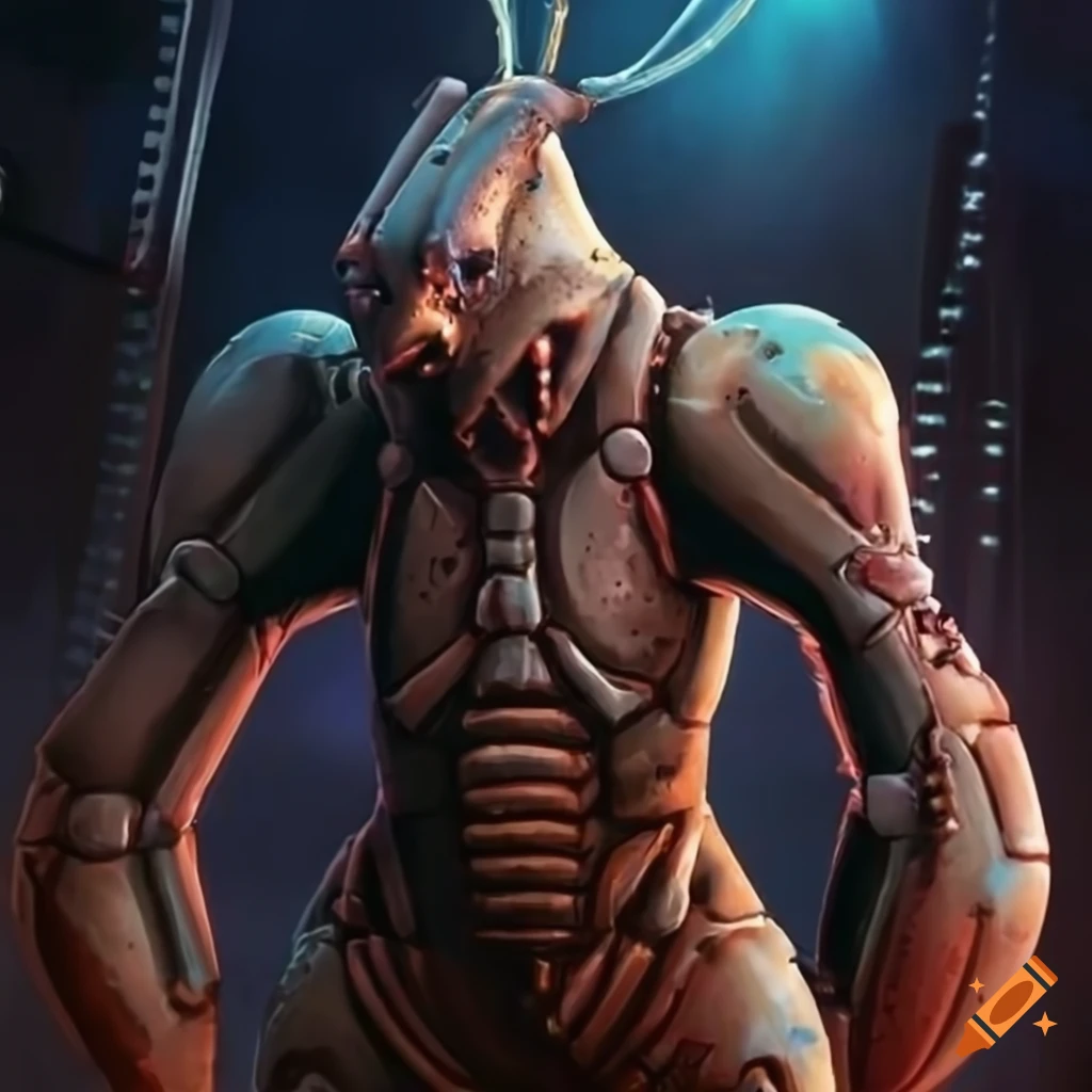 Sci-Fi depiction of a lobster man