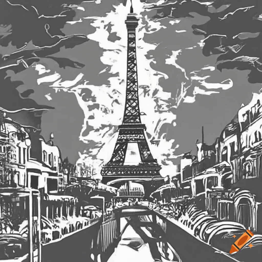 How to Draw an Eiffel Tower (Wonders of The World) Step by Step |  DrawingTutorials101.com