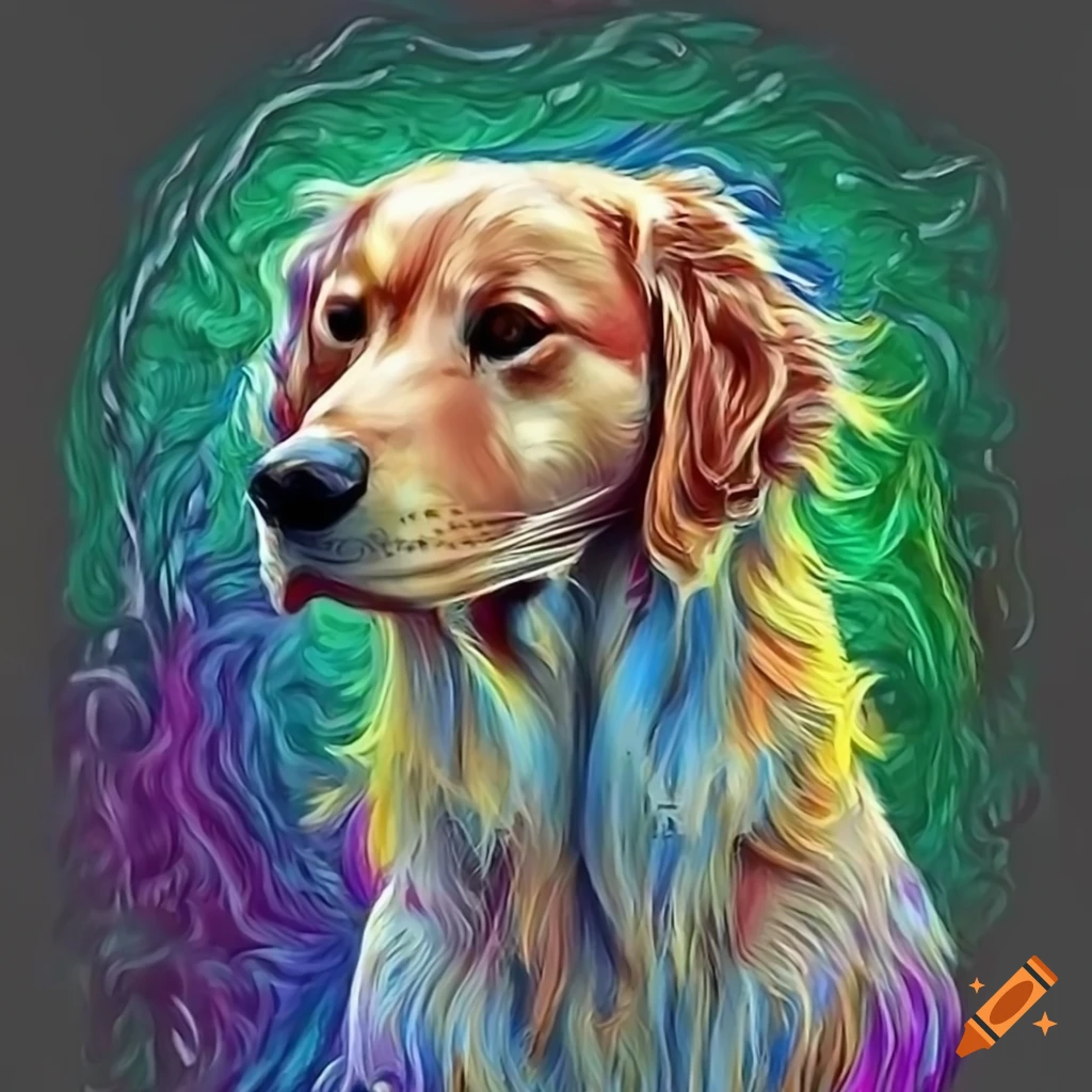 Golden Retriever With Rainbow Paint On Craiyon golden-retriever-with-rainbow-paint-on-craiyon