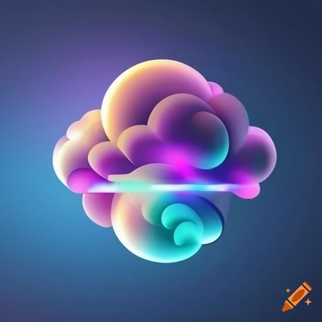 Futuristic dream cloud logo design