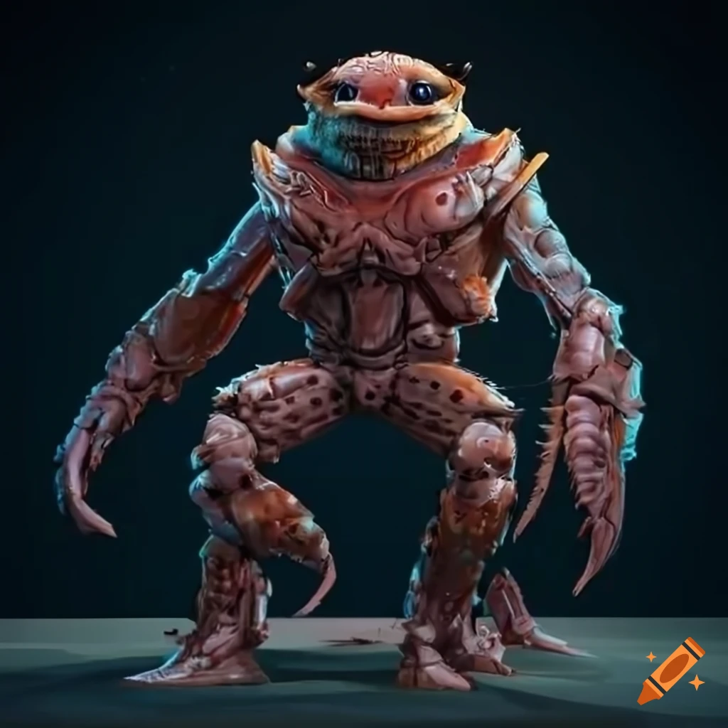 illustration of a sci-fi crab man