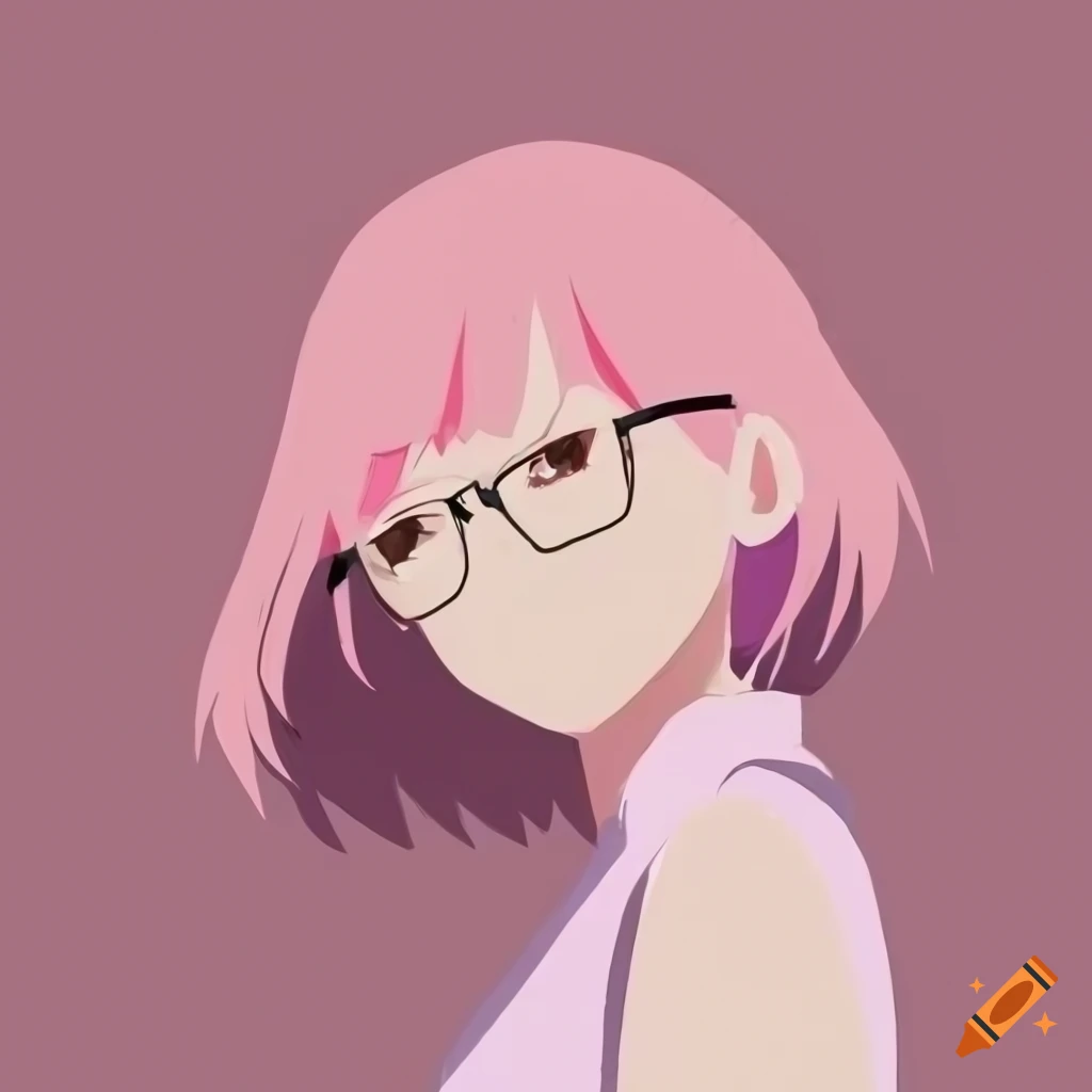 Girl with pink hair and pink eyes in manga style on Craiyon