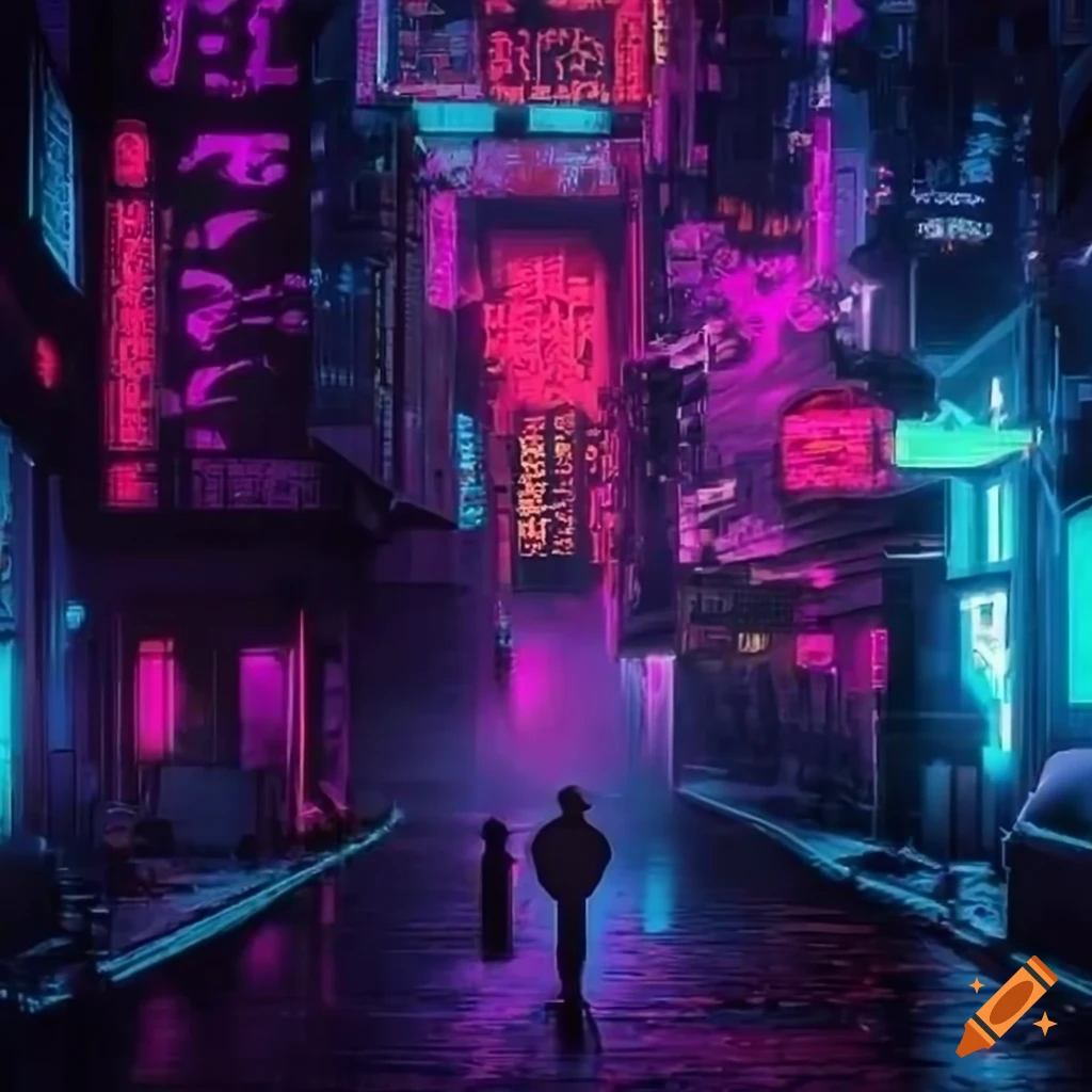 Neon Cyberpunk Artwork Titled Precious Memories On Craiyon
