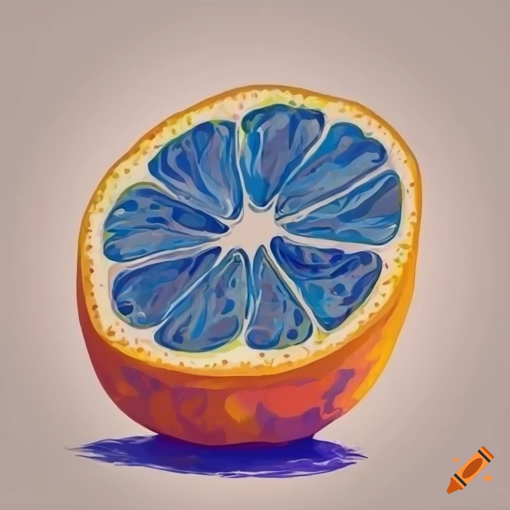 Digital drawing of an Orange Slice by ErinAudrey on DeviantArt