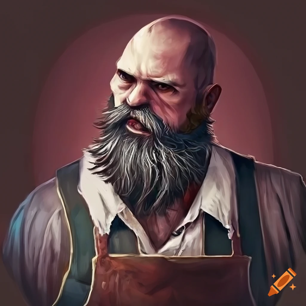 portrait of an imposing blacksmith