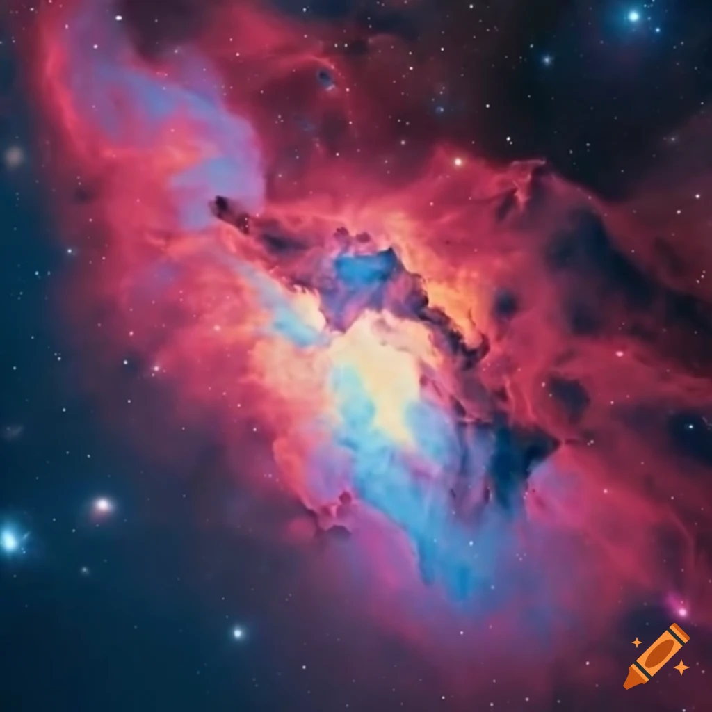 Colorful nebula in outer space on Craiyon