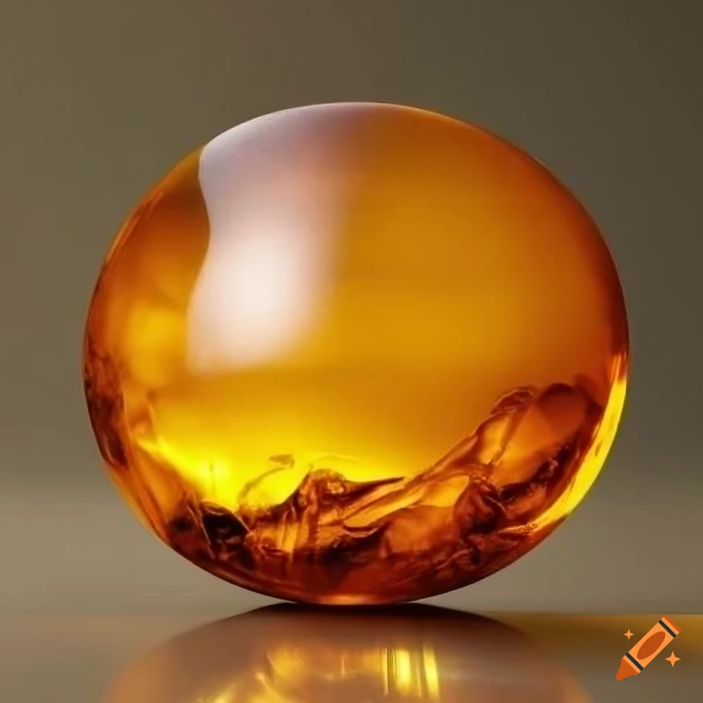 Backlit natural amber