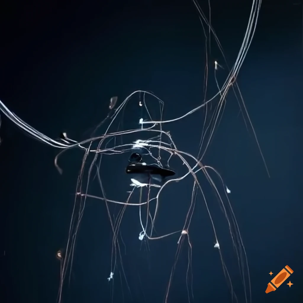 Surreal floating wire object in a strange space on Craiyon