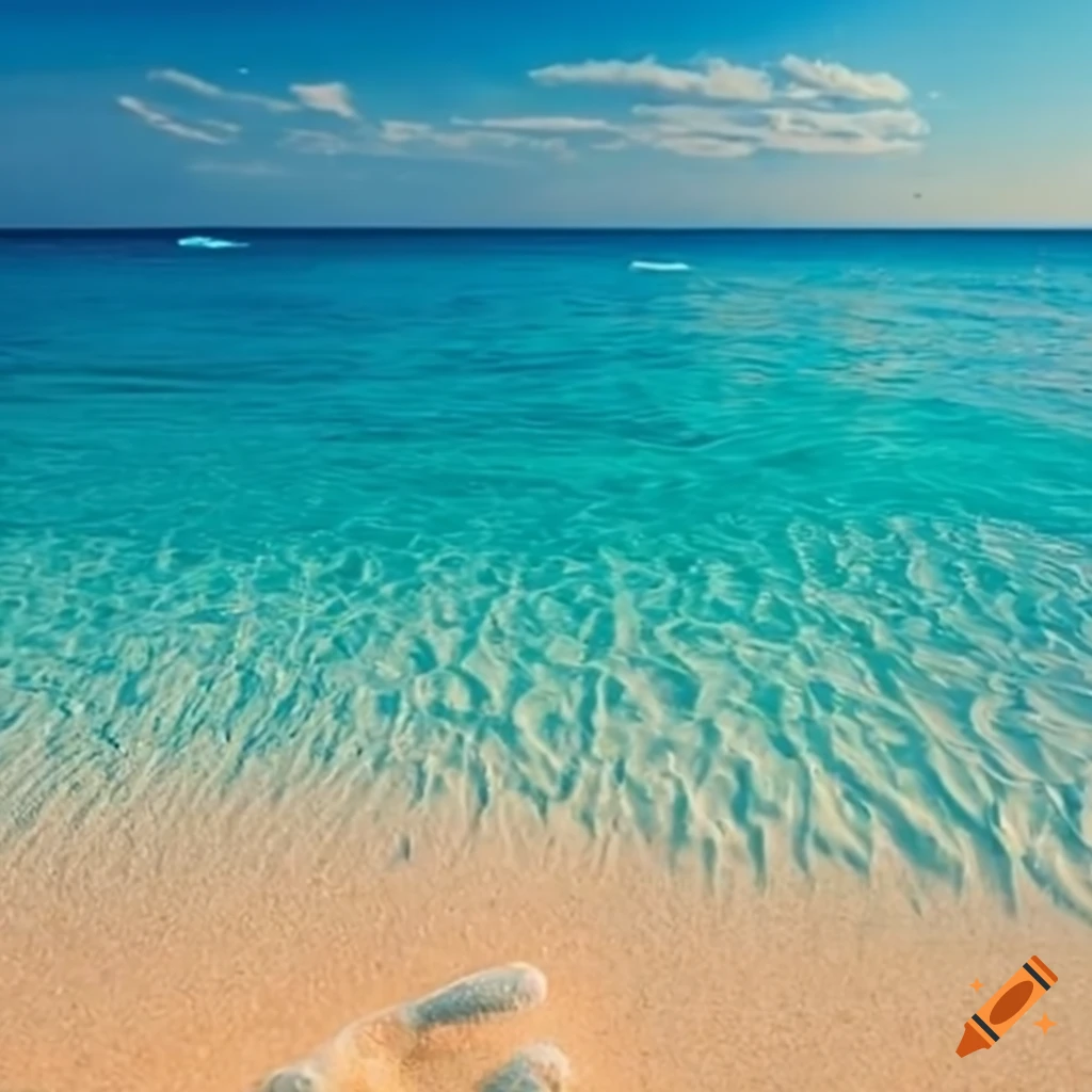 Azure Water And Sand At The Beach
