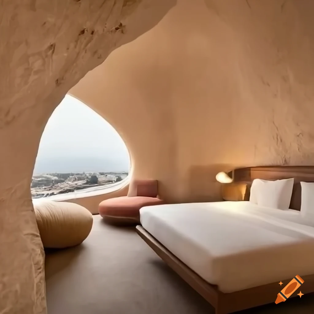 Chambre d'hôtel luxe avec une décoration immersive jungle on Craiyon
