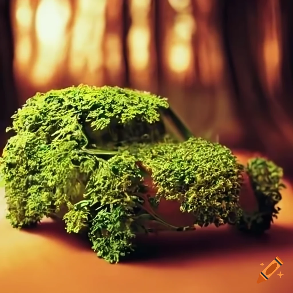 Creative Car Made Out Of Cilantro On Craiyon