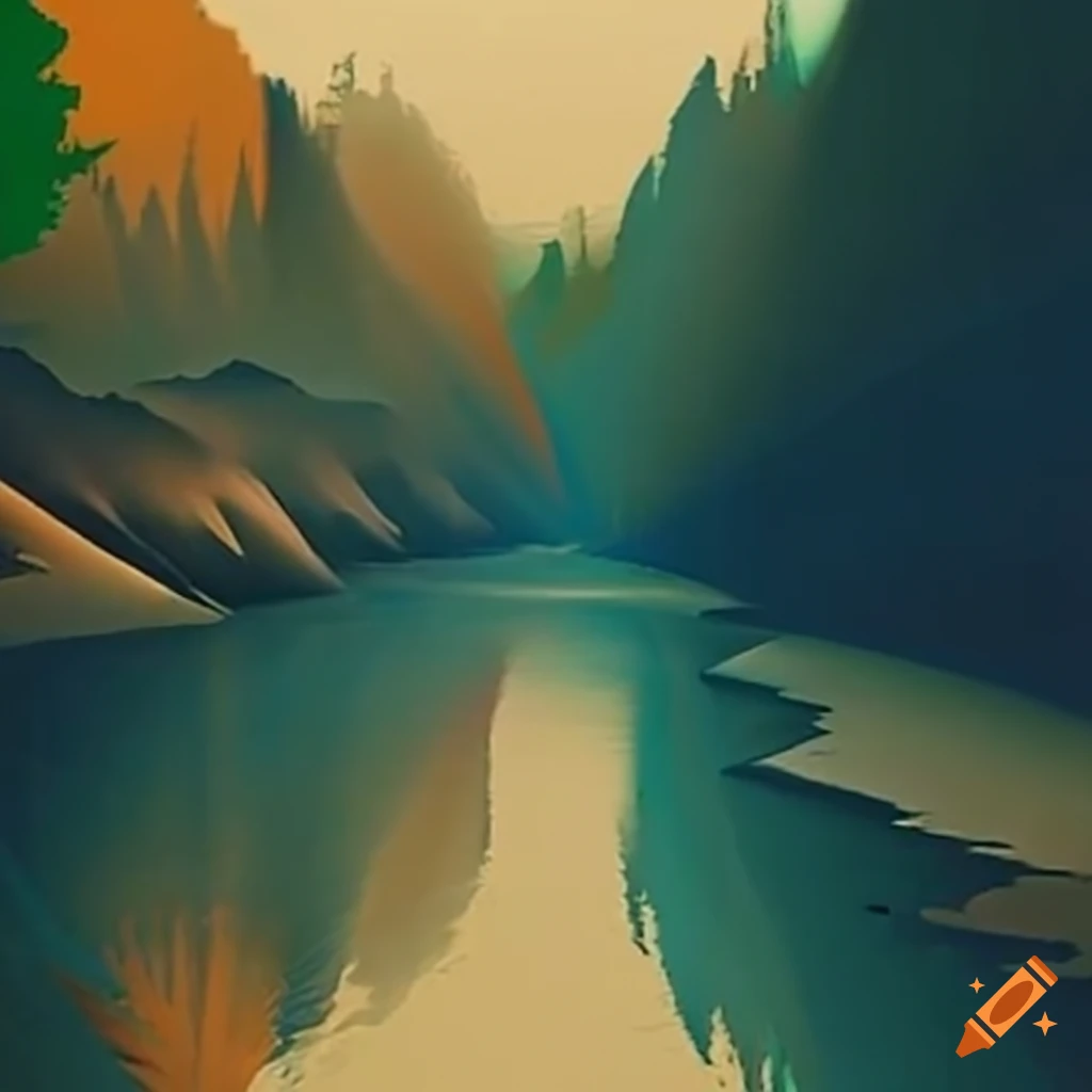 Metaphorical representation of a flowing river on Craiyon Metaphorical representation of a flowing river on Craiyon