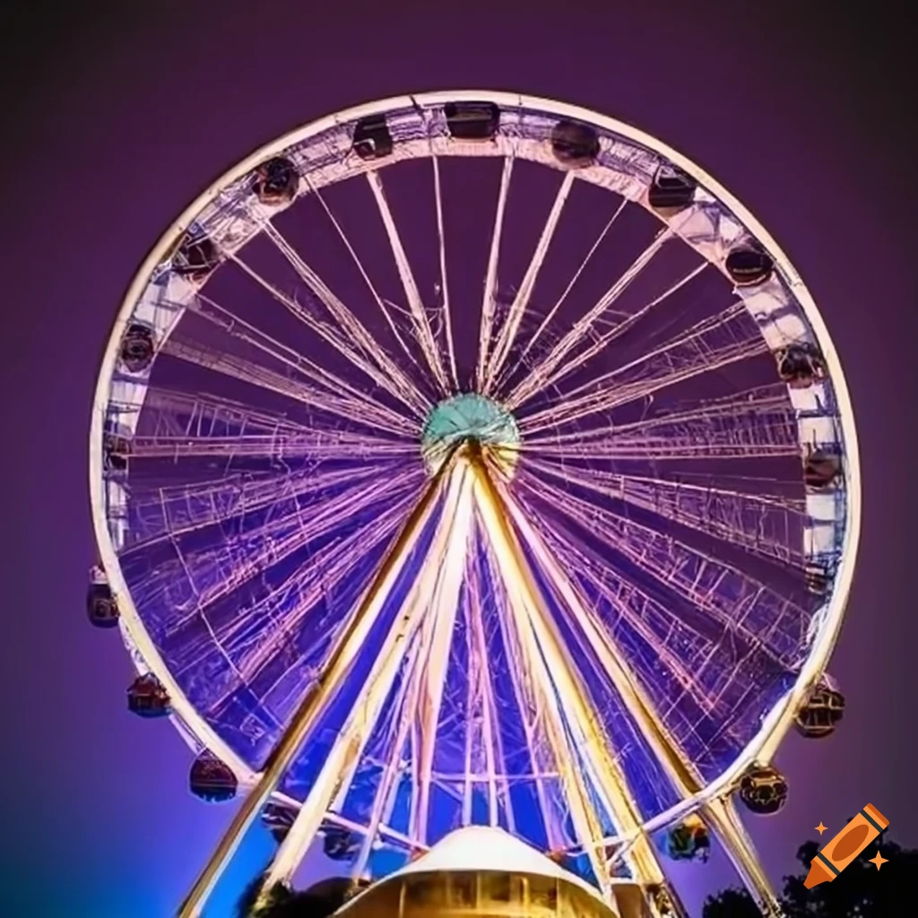 Ferris Wheel In The City At Night