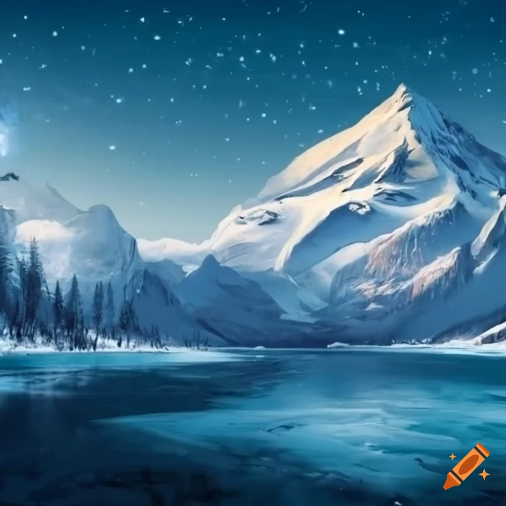 winter landscape in a fantasy game