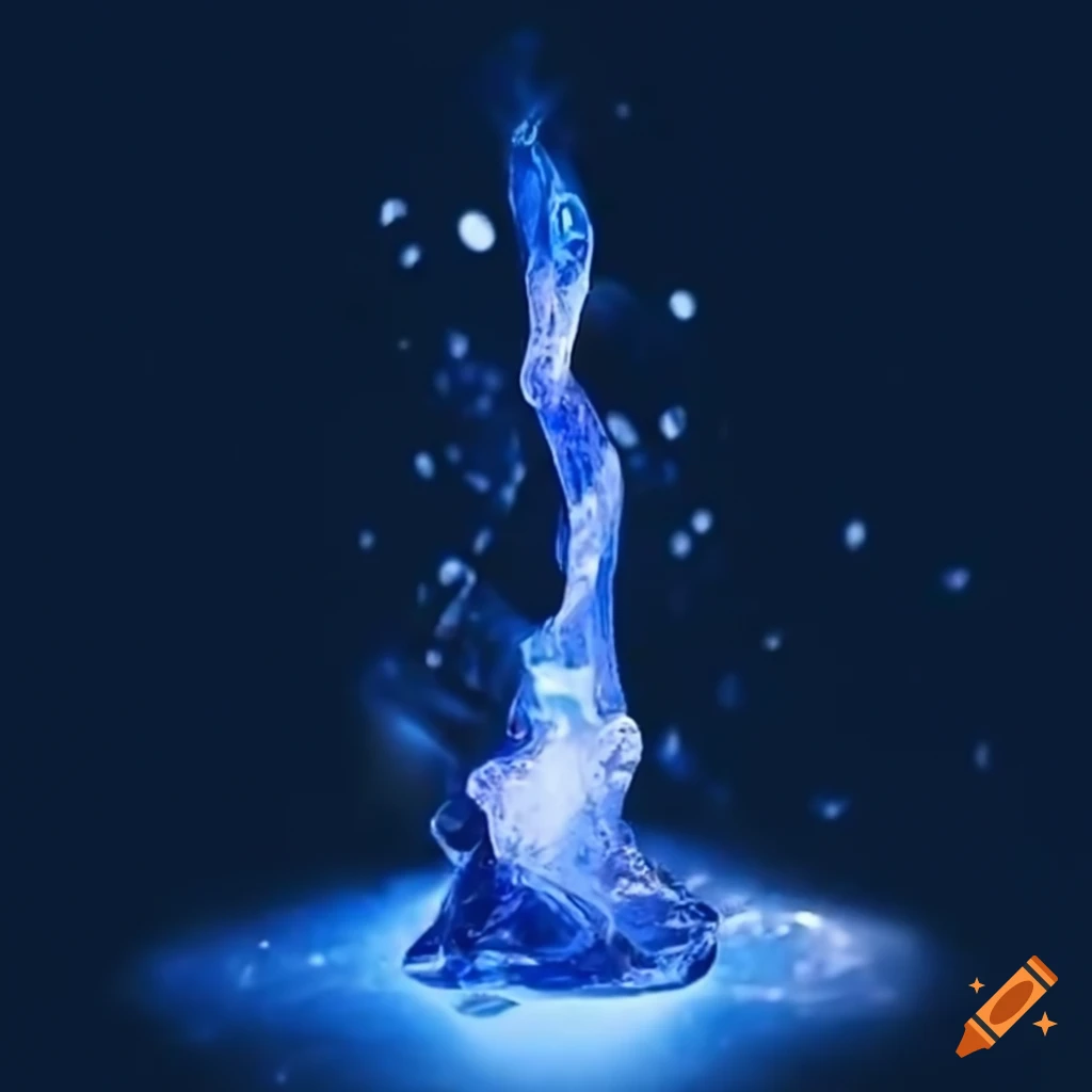image of a person holding blue fire in hand