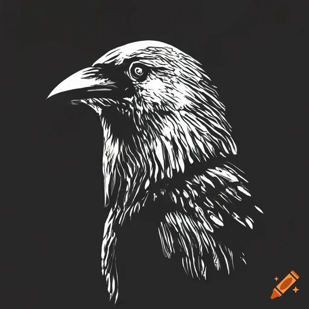 Image of a sad crow on Craiyon