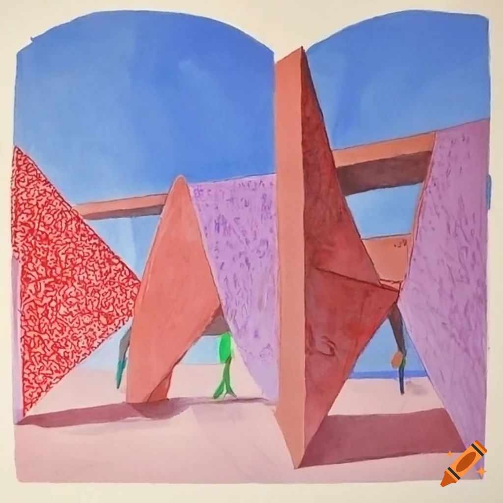 Unique spatial structure inspired by david hockney