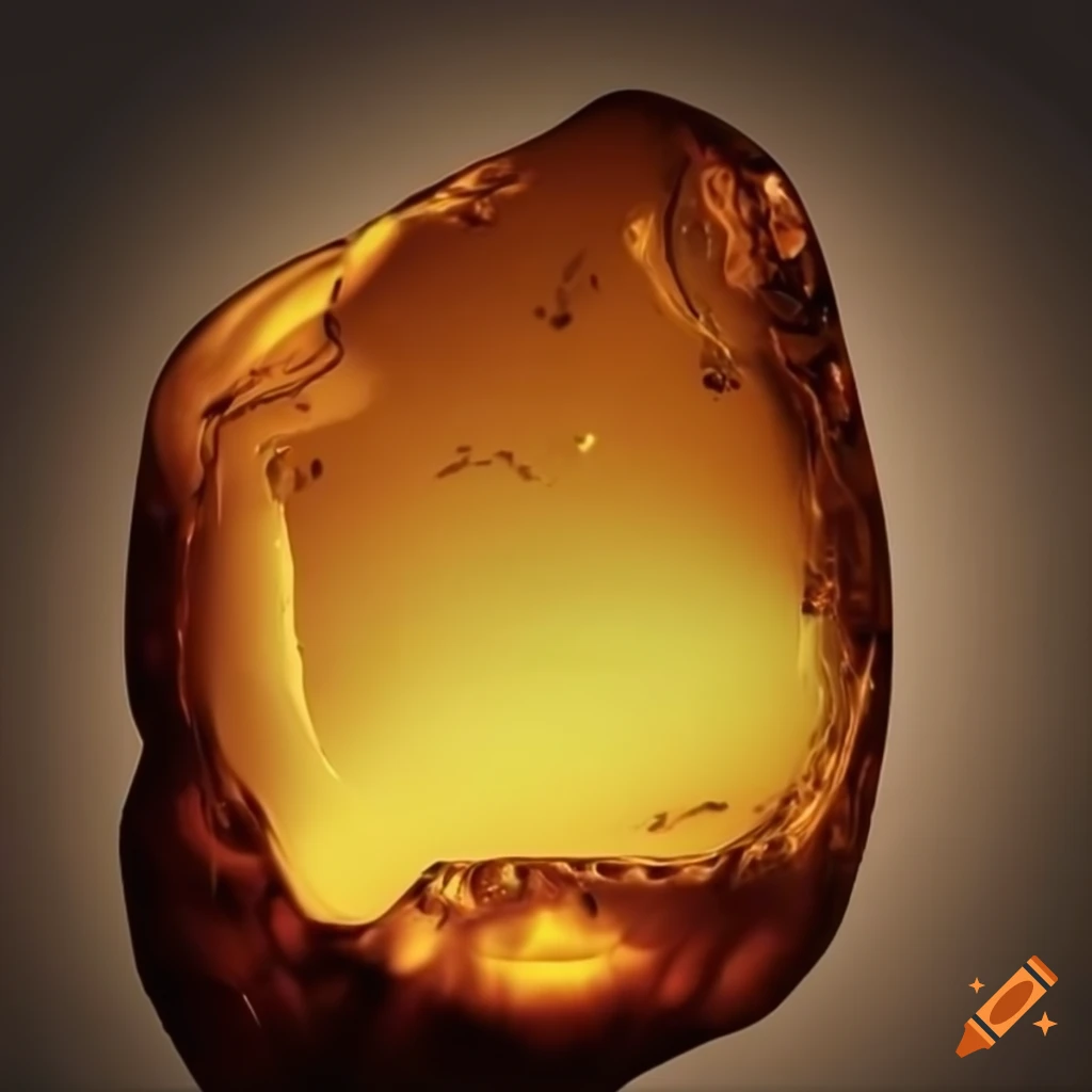 backlit amber with beautiful impurities
