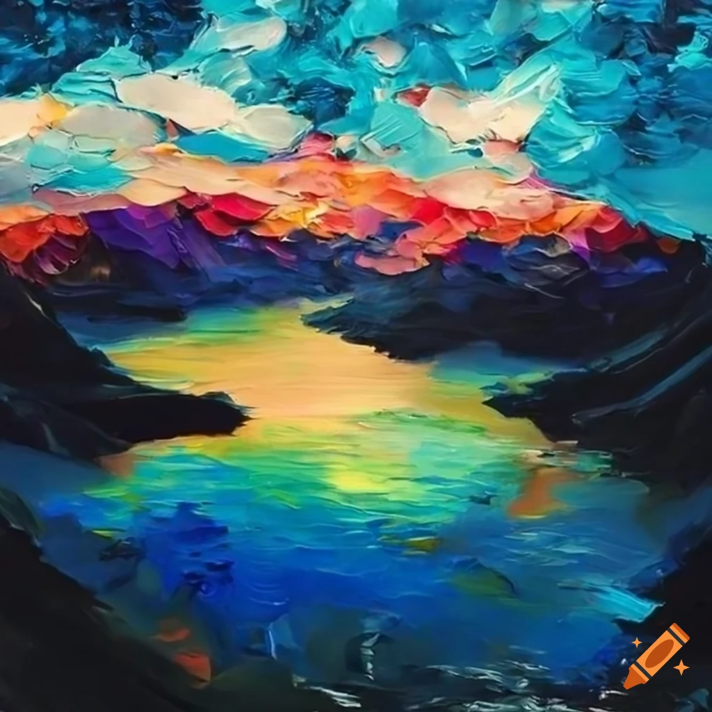 colorful-artwork-of-a-peaceful-mountain-lake-on-craiyon