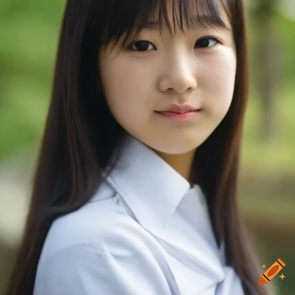 portrait of a Japanese girl in school uniform