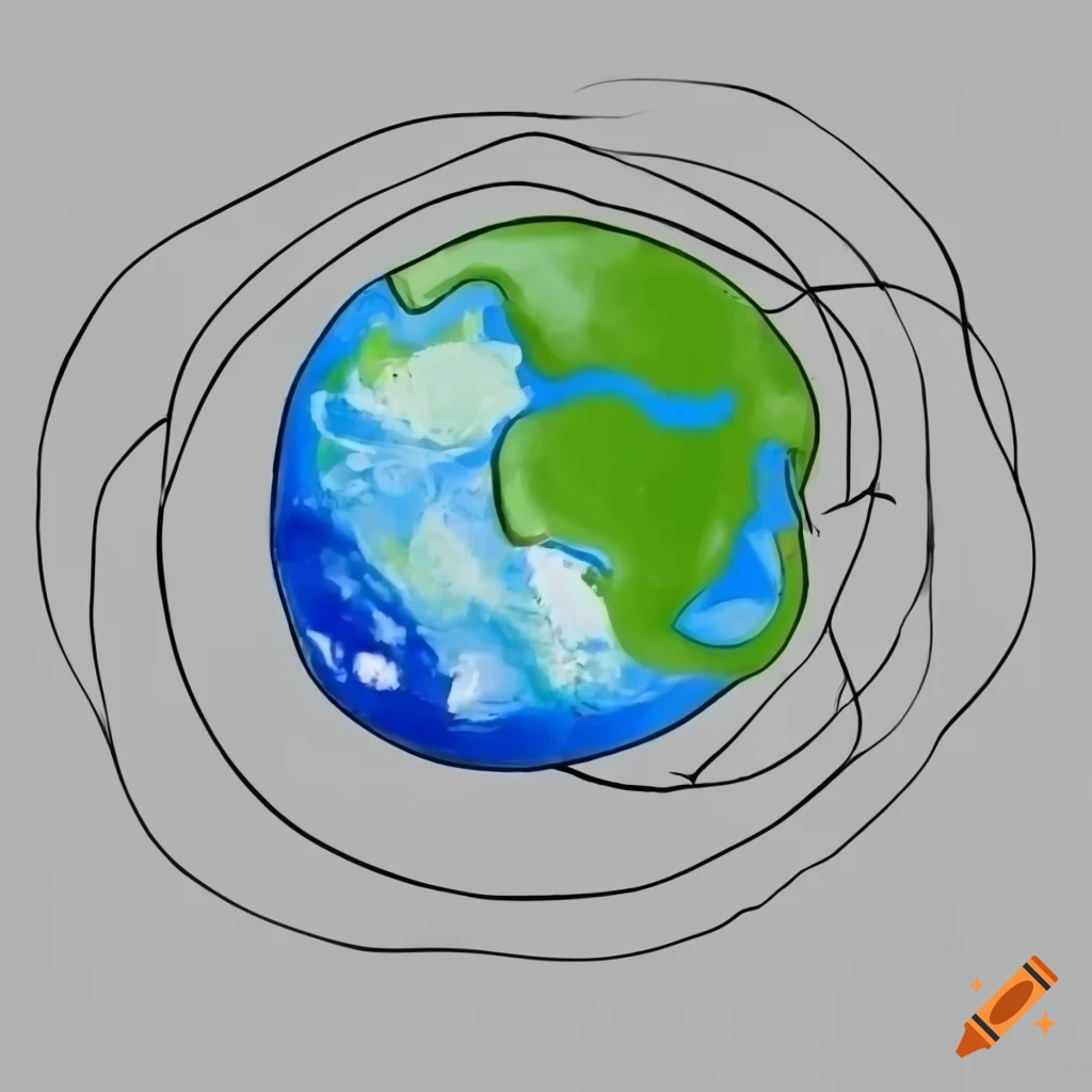 Draw Easy Planet Earth | Earth drawings, Drawing tutorial easy, Globe  drawing