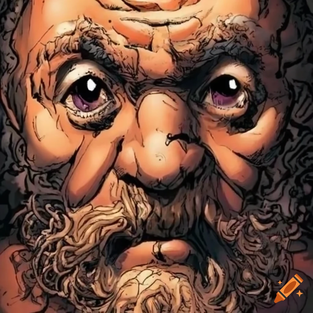 comic book illustration of Socrates with hidden abilities