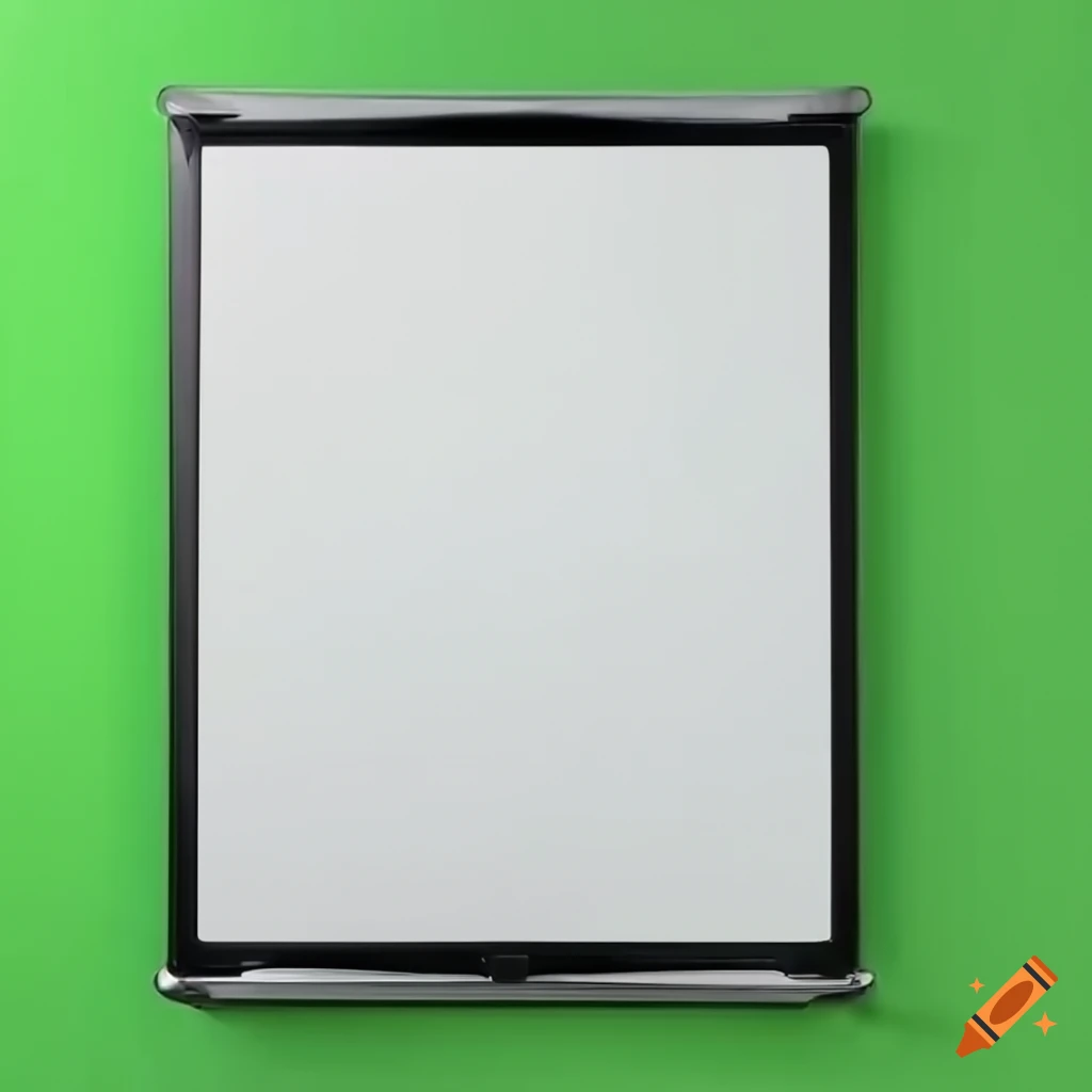 Whiteboard on green background on Craiyon