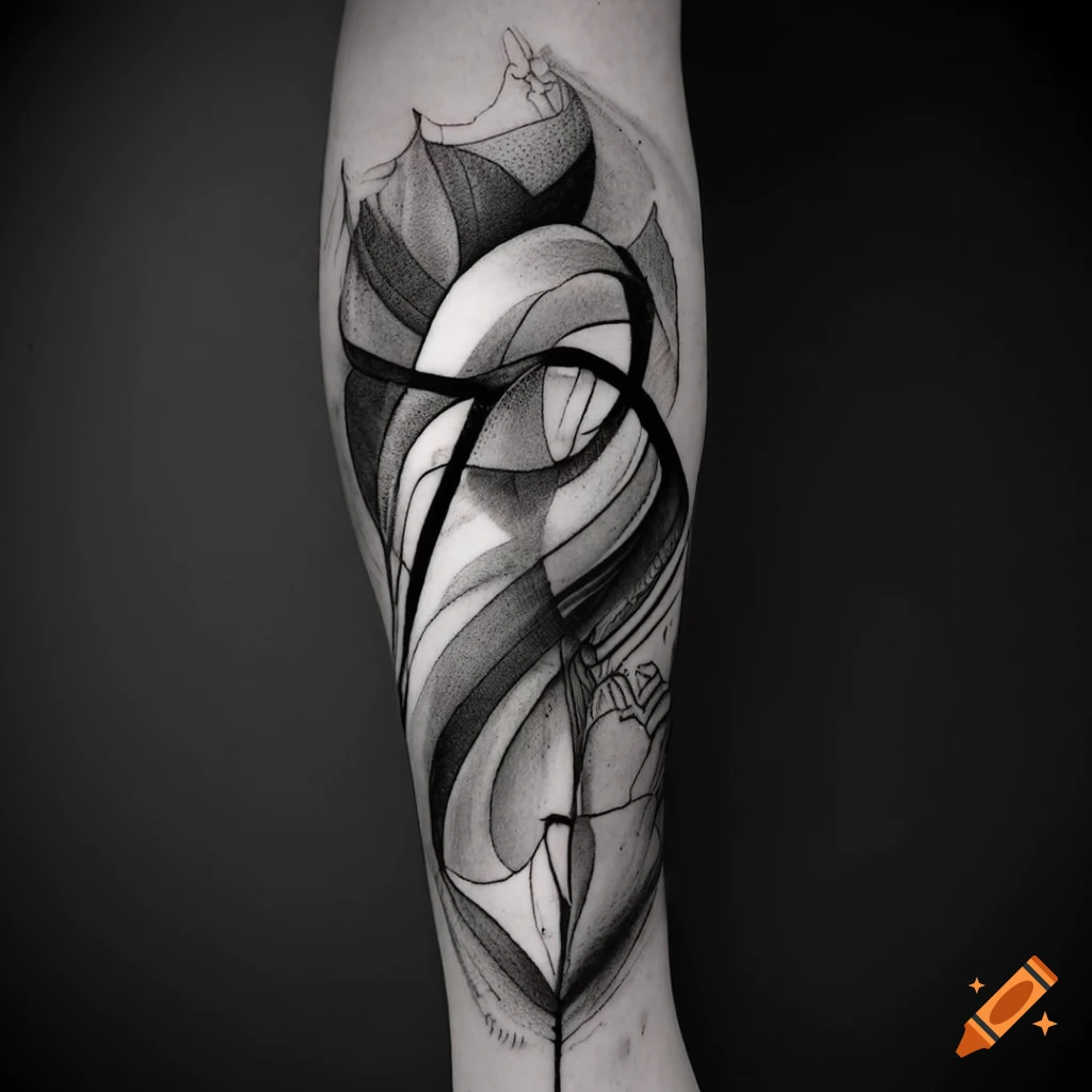 Amazing abstract tattoo in black on forearm | Sleeve tattoos, Floral tattoo  sleeve, Body tattoos