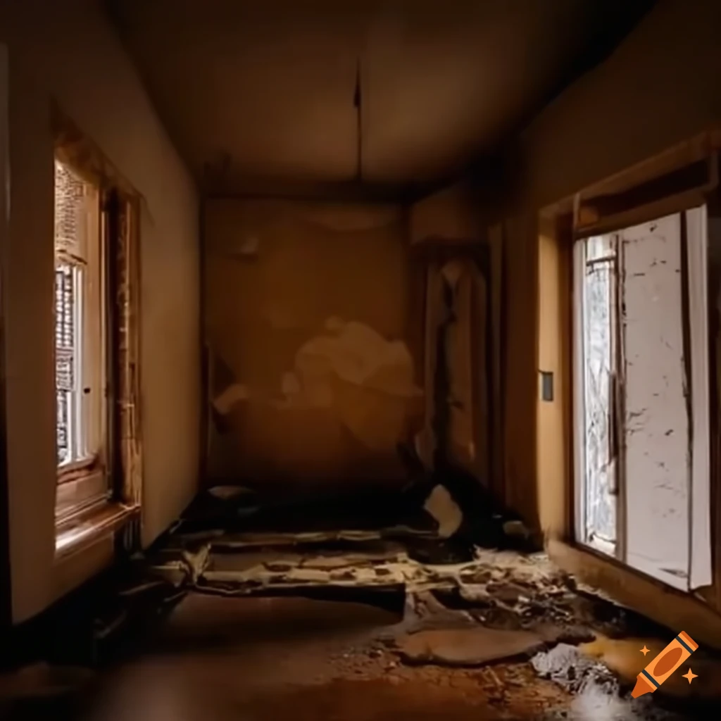 image of a crumbling house