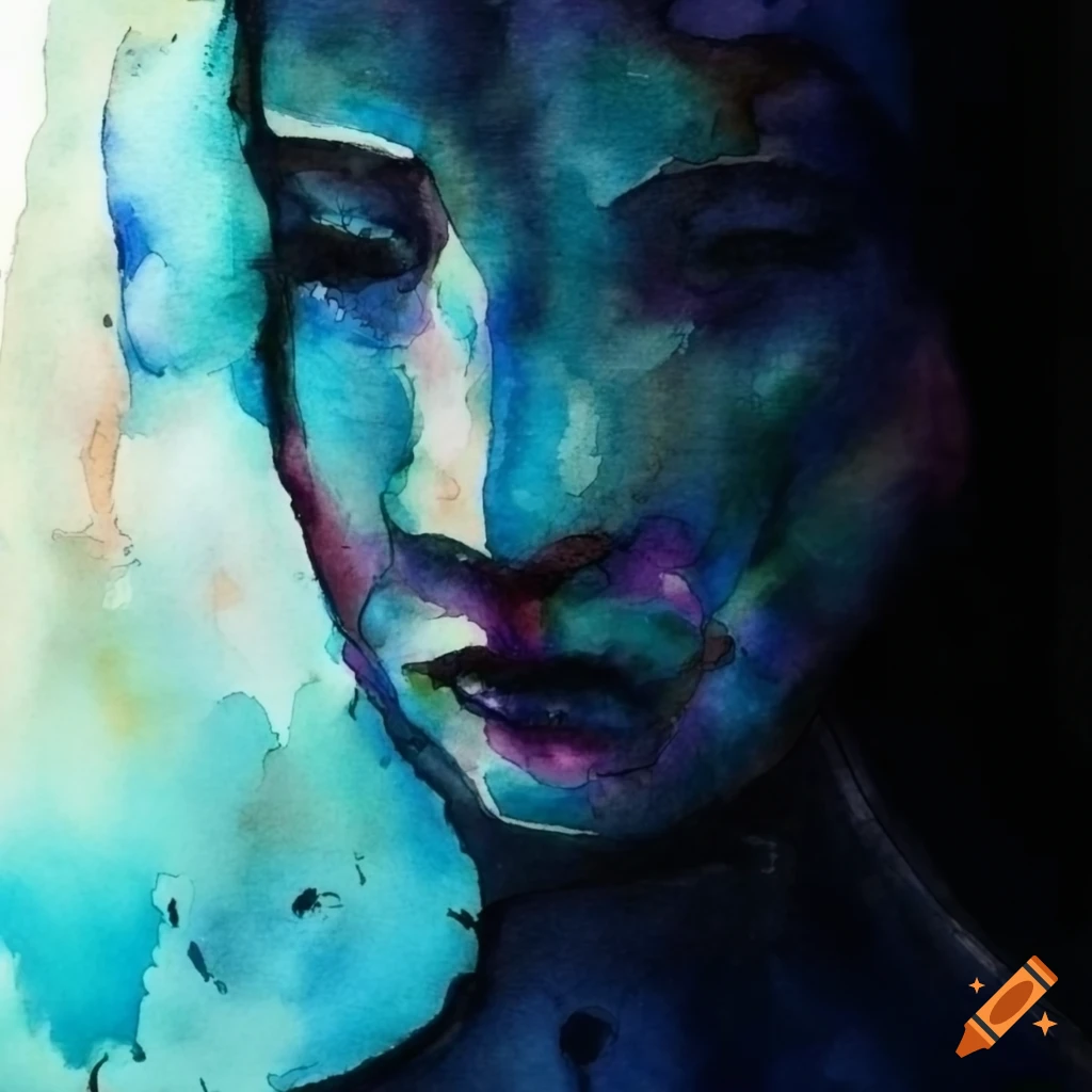 watercolor representation of depression