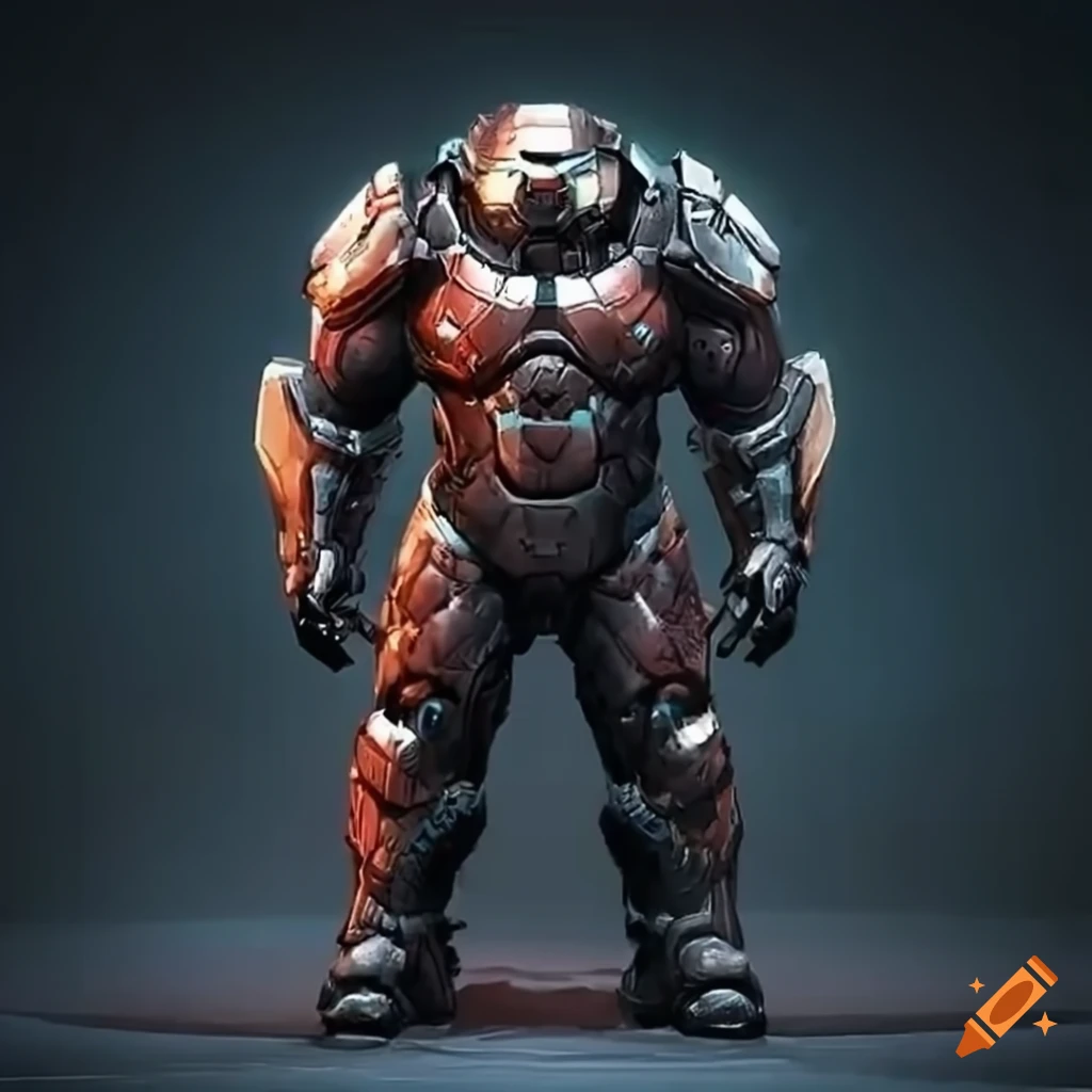 detailed futuristic armor