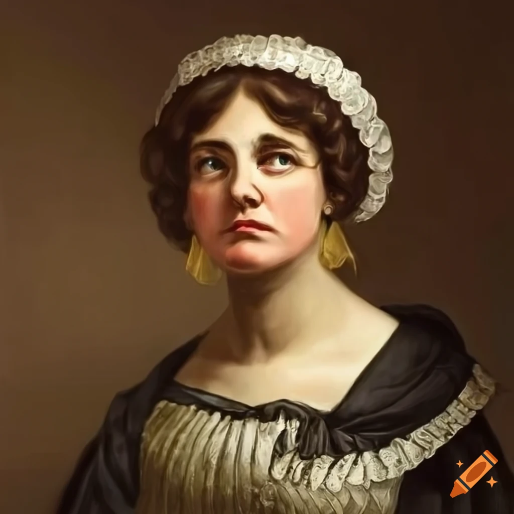 academical style portrait of a crying woman