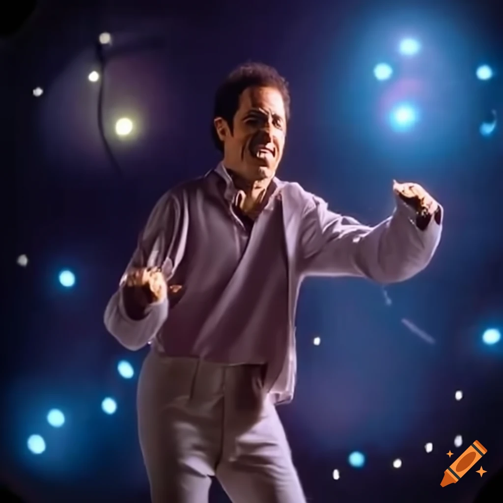 Jerry seinfeld dancing on a disco floor on Craiyon