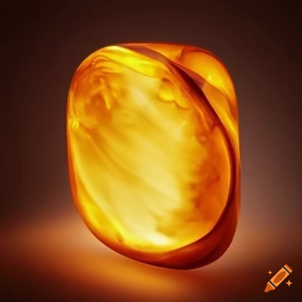 backlit amber with impurities