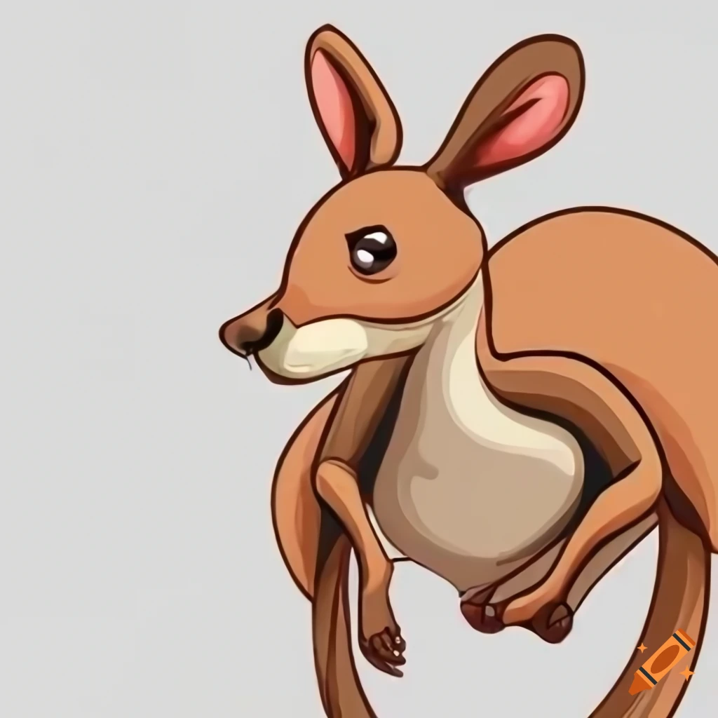 transparent png of a cute kangaroo cartoon