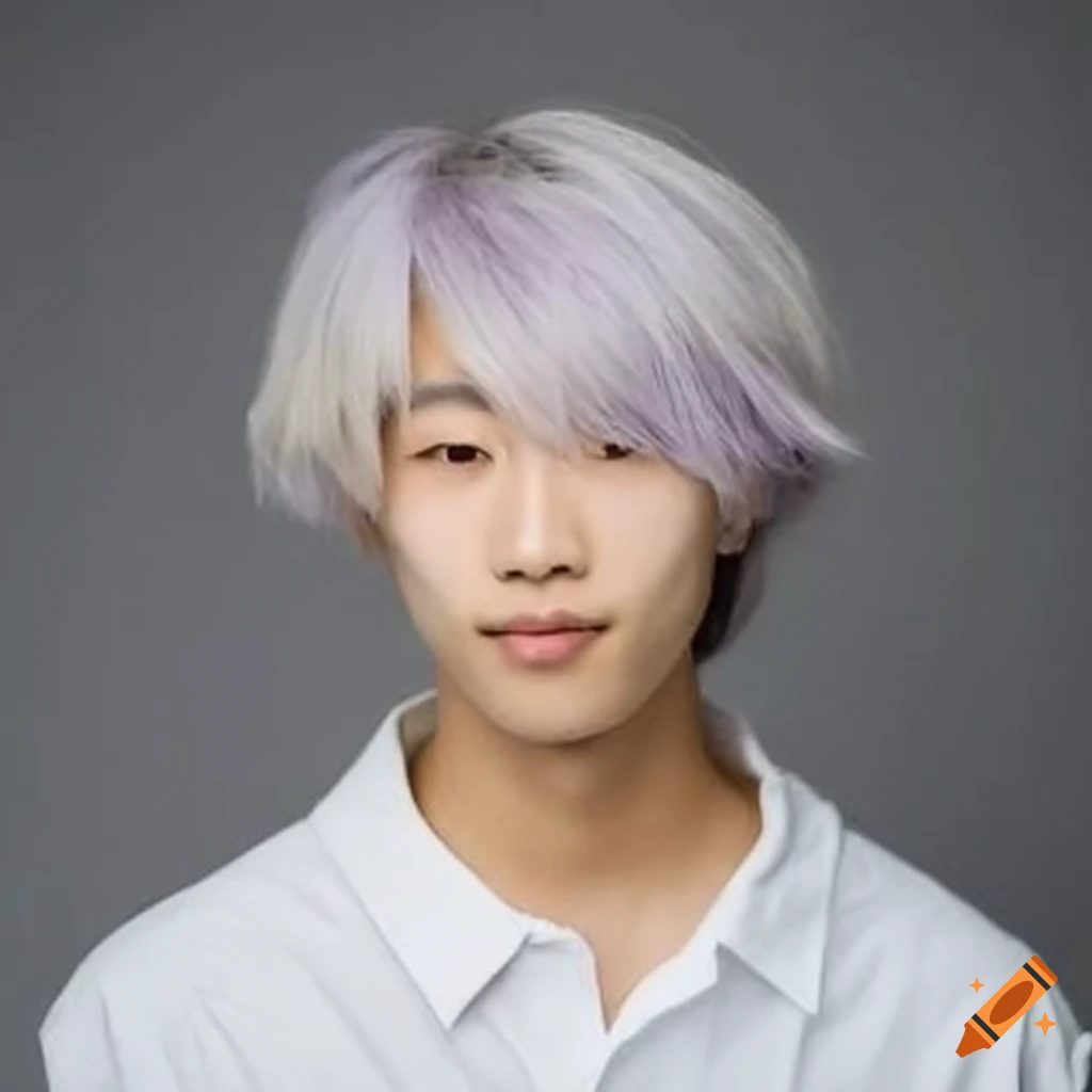 Japanese male teenager with pastel hair