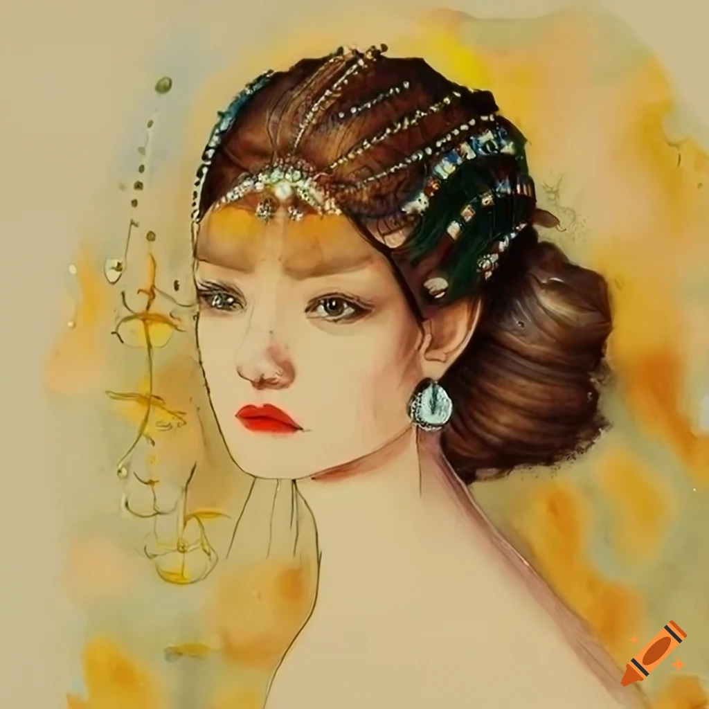 fashion portrait of a woman with dandelion earrings