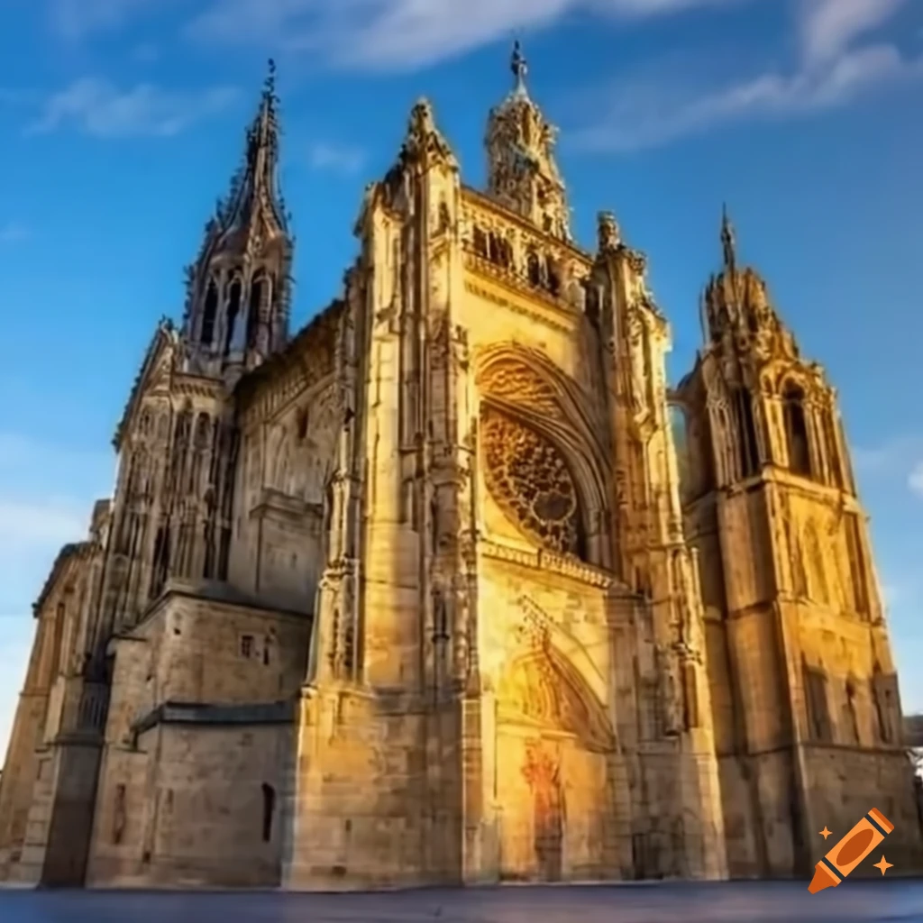 tour guide explaining in front of Ciudad Rodrigo Cathedral