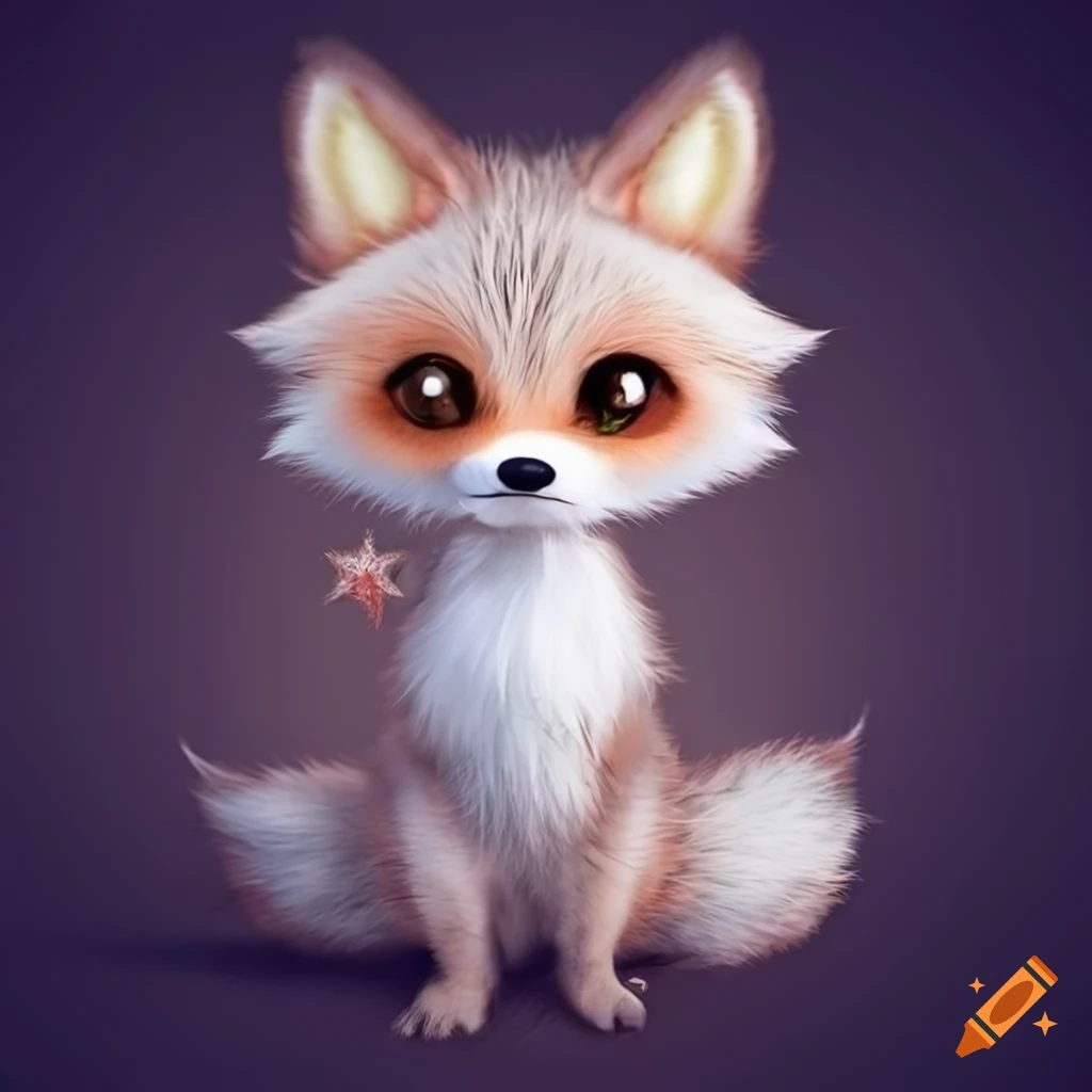 Cute silver fox for christmas