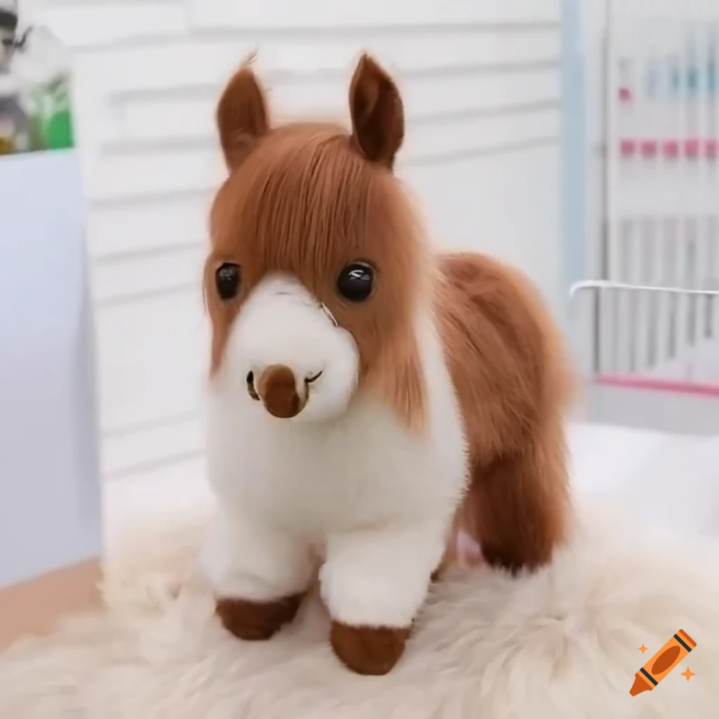 cute chubby pony wearing a pet collar