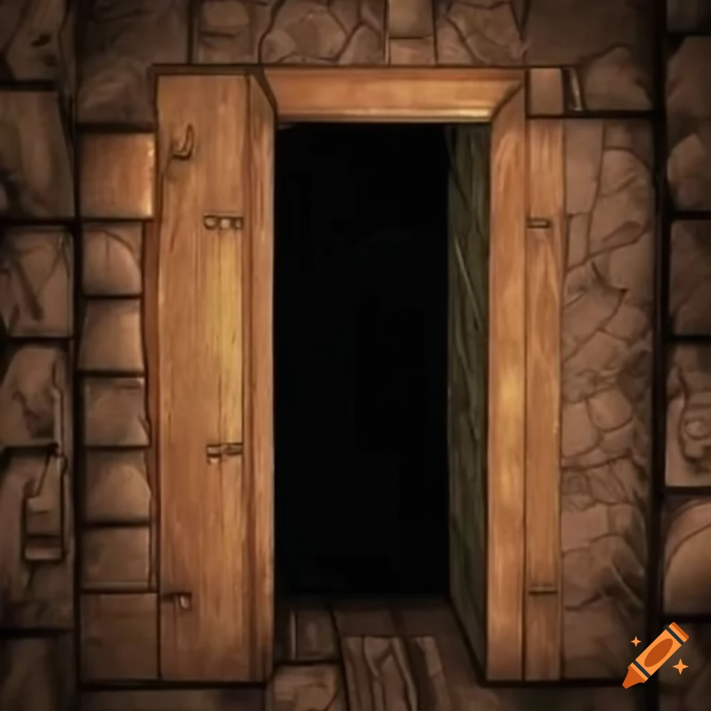 Open secret dungeon door on Craiyon