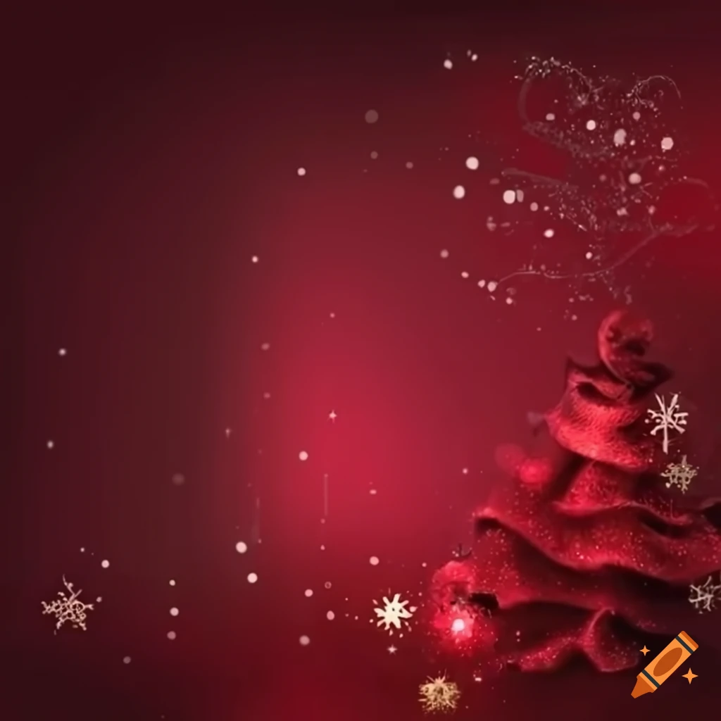 Festive Christmas Wallpaper With Red Background On Craiyon 