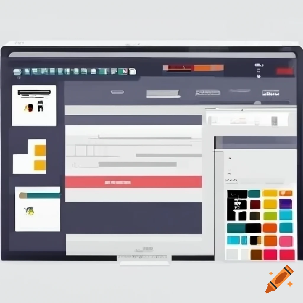 Minimalistic graphic design of a web ui/ux layout on Craiyon